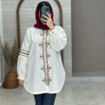 شومیز مانتویی سرخپوستی