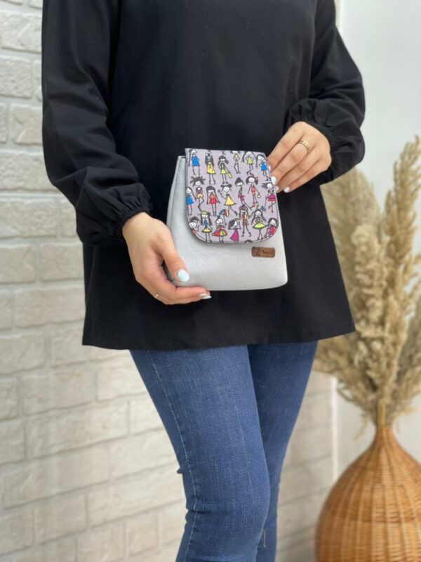 کیف کمری آدمک طوسی روشن