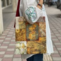 ساک دستی پارچه ای وینتیج نقشه