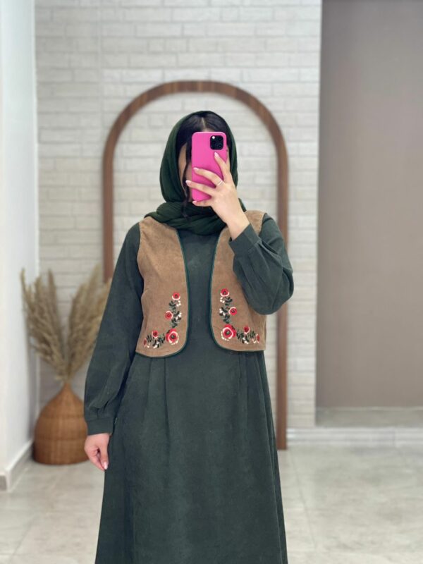 ست دو تیکه هانا یشمی کرم پاییزه