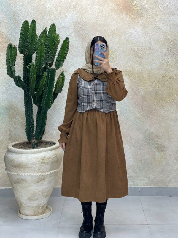 ست دو تیکه ماهنی پاییزه نسکافه ای کرم