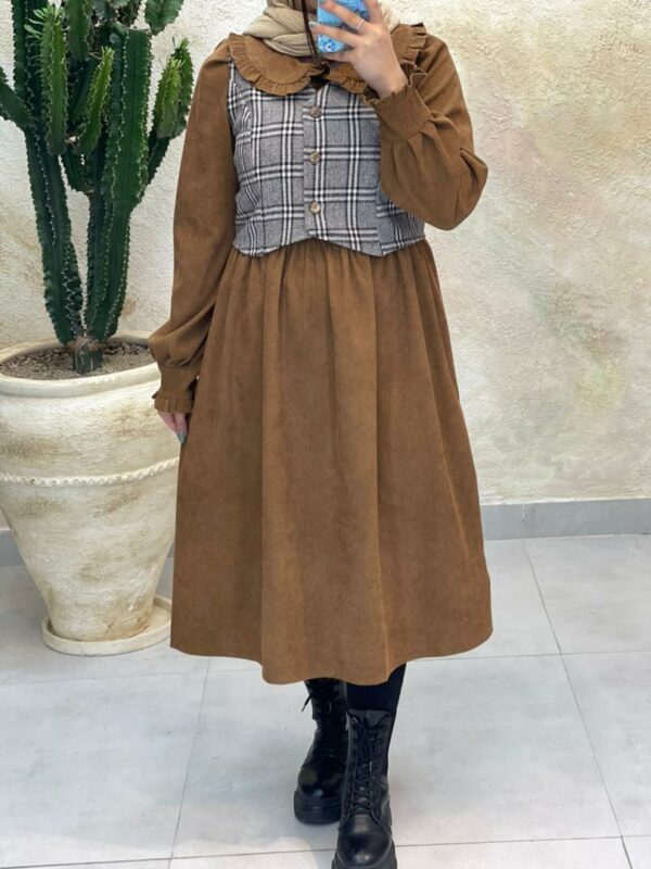ست دو تیکه ماهنی پاییزه نسکافه ای کرم
