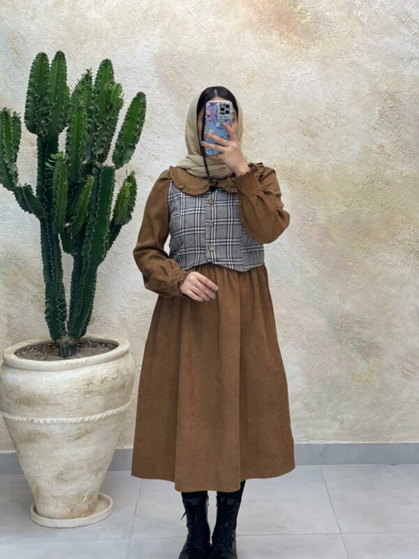 ست دو تیکه ماهنی پاییزه نسکافه ای کرم