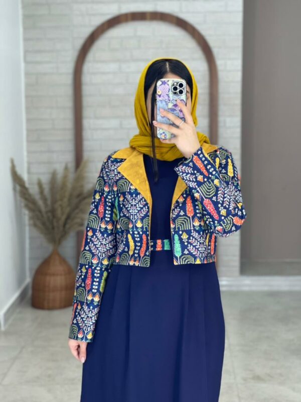 کت و سارافون خورشید سورمه ای
