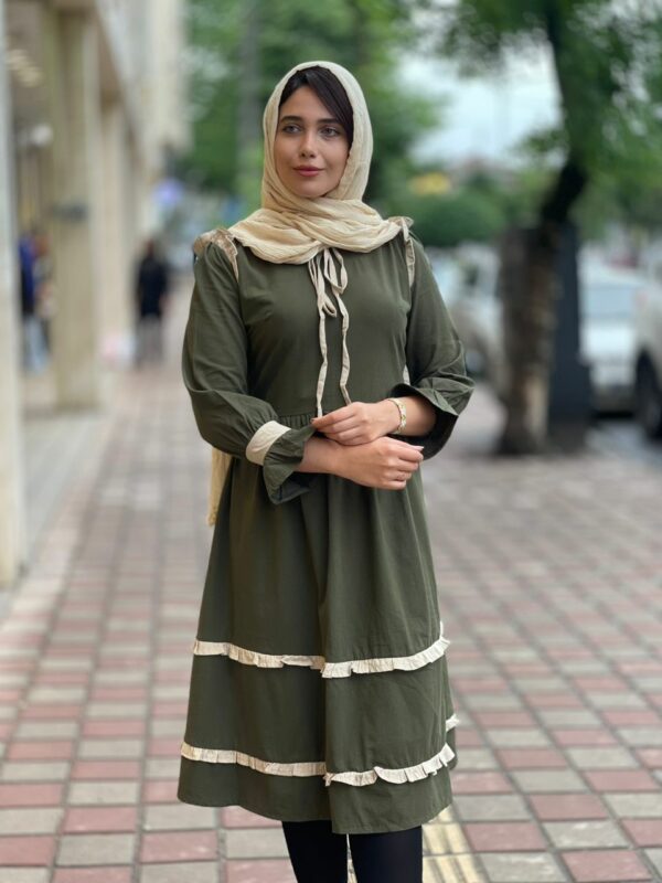 پیراهن چیناز یشمی شیری