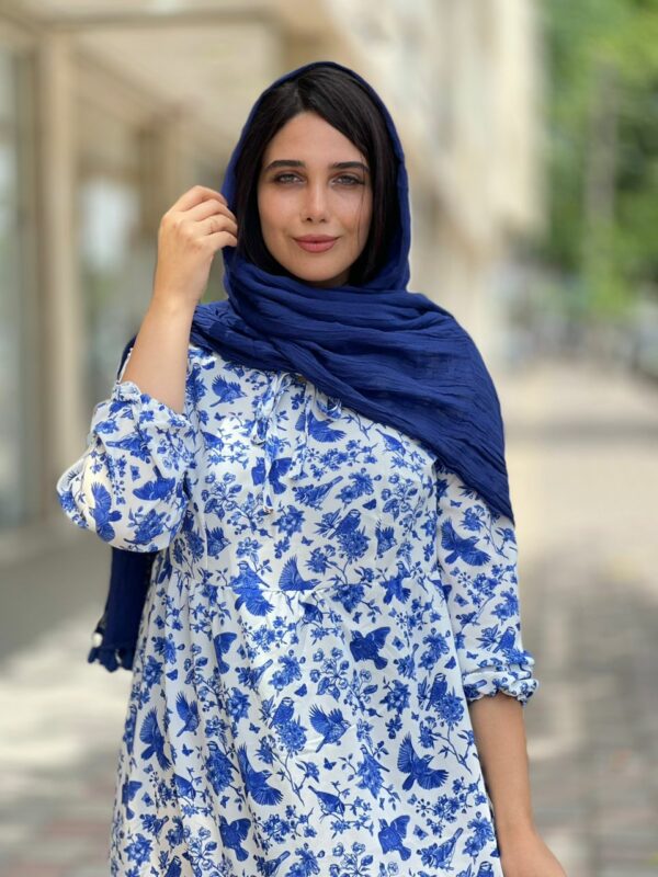 پیراهن میرای سفید آبی