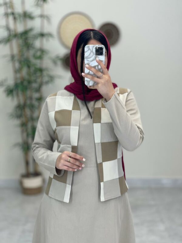 کت و سارافون آسو کرم نسکافه ای