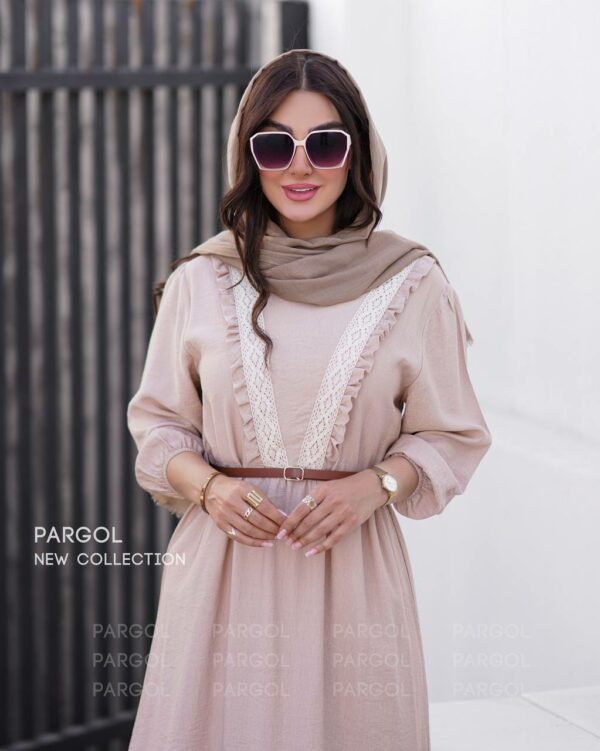 پیراهن سولینا کرم استخوانی