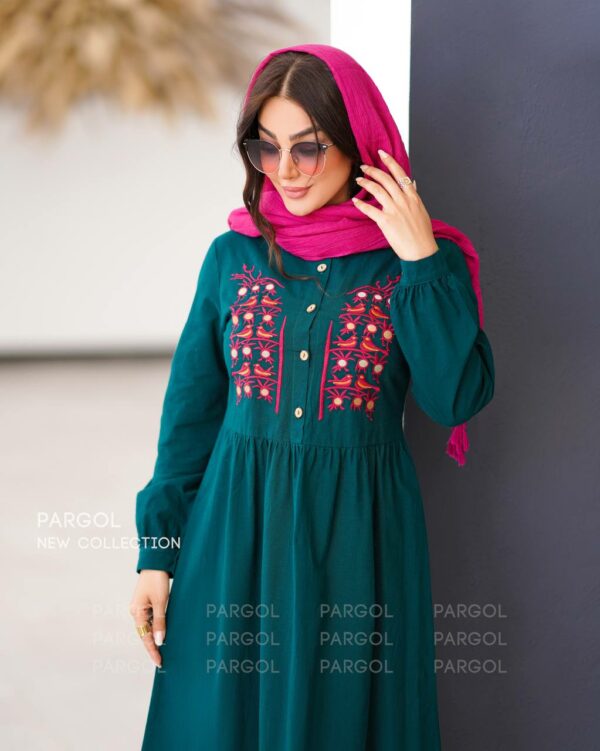 پیراهن هما سبز کله غازی