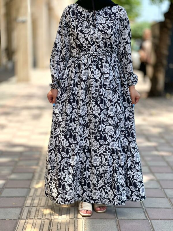 پیراهن میرای مشکی سفید