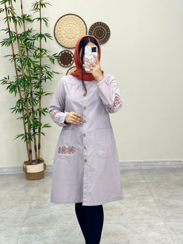 مانتو کیمیا طوسی روشن