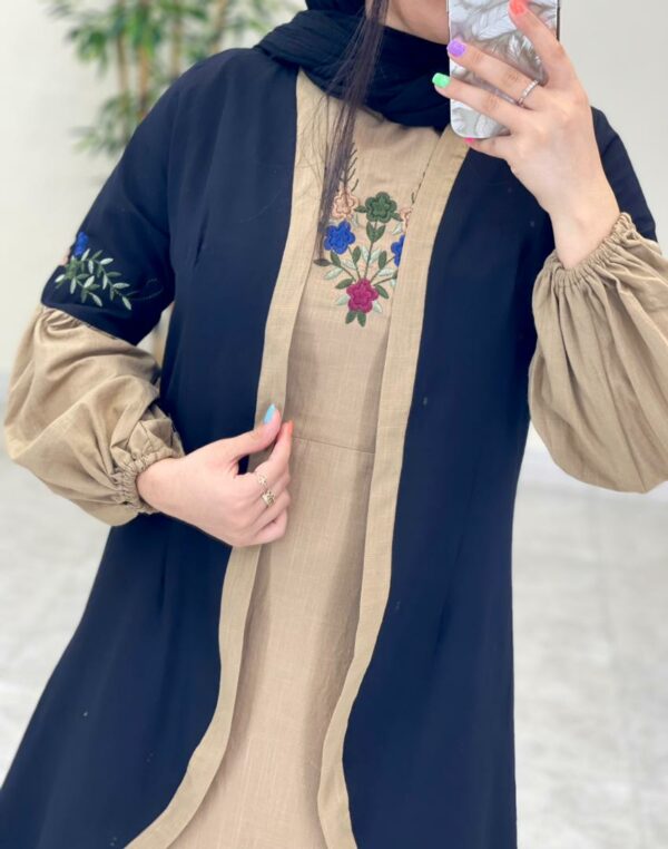 ست دوتیکه نازمهر نسکافه ای مشکی