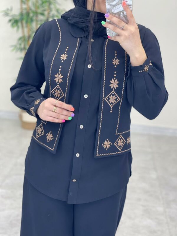 ست سه تیکه دل آوا مشکی نسکافه ای