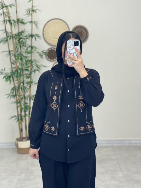 ست سه تیکه دل آوا مشکی نسکافه ای