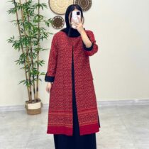 مانتو جیب در پیله قرمز گلی