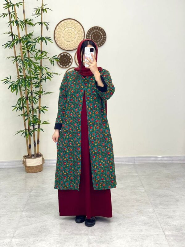 مانتو جیب در پیله سبز آبی