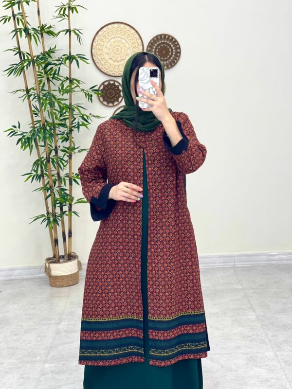 مانتو جیب در پیله عنابی