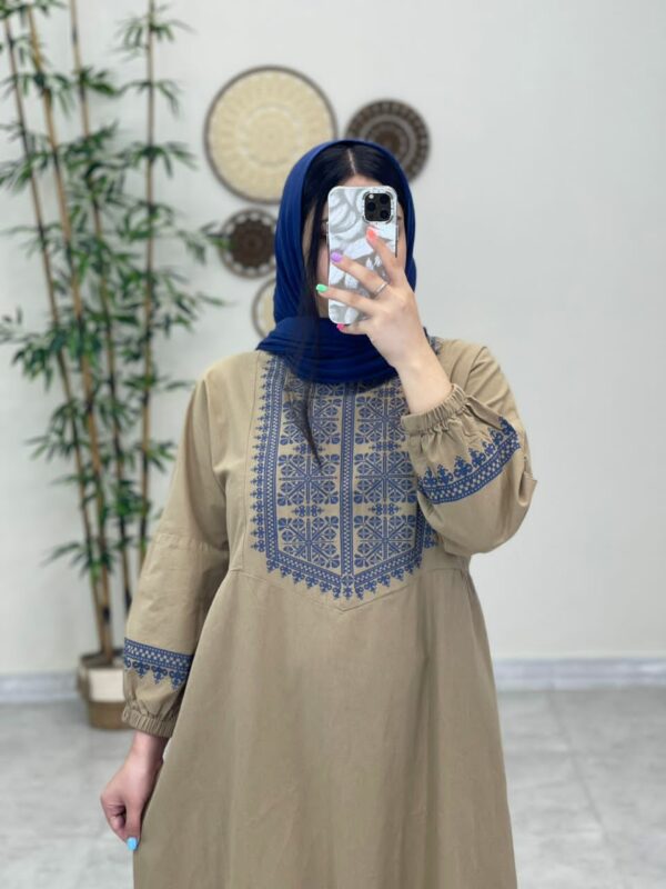 پیراهن دلبند نسکافه ای