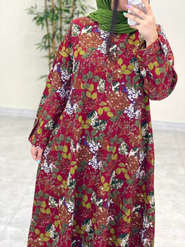 پیراهن پامچال عنابی