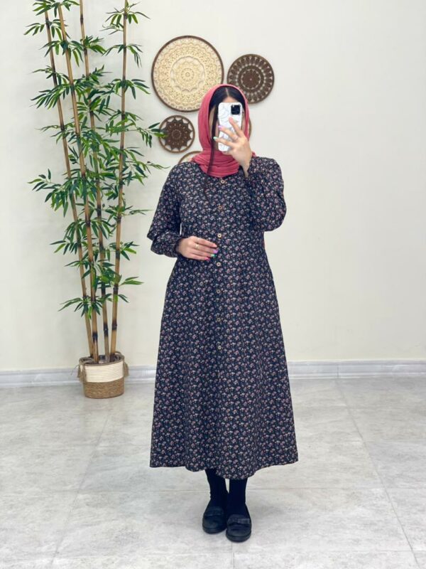 مانتو گلناز مشکی زرشکی