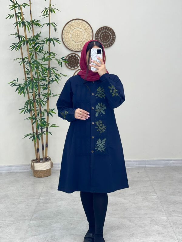 مانتو شبدر سورمه ای