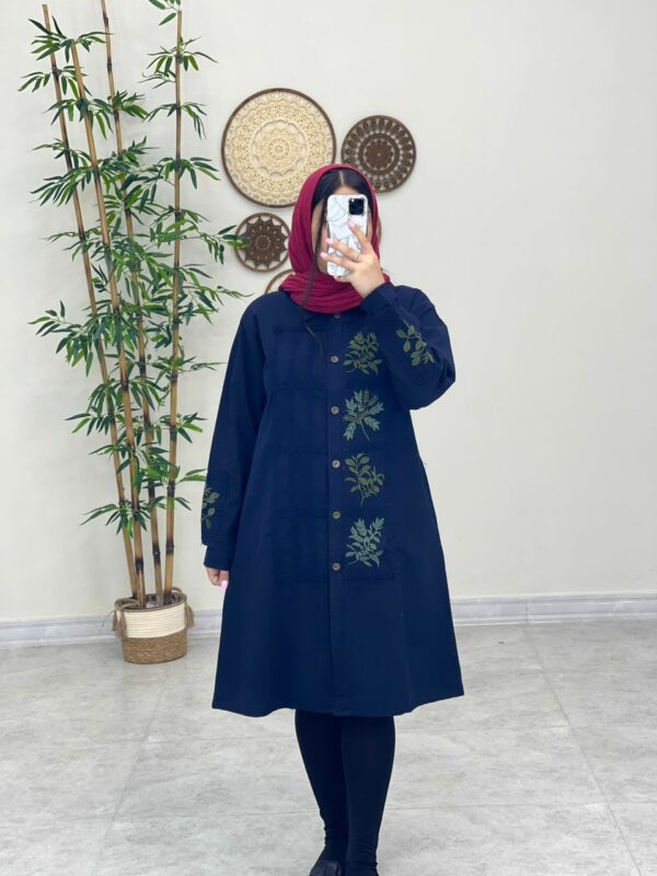 مانتو شبدر سورمه ای