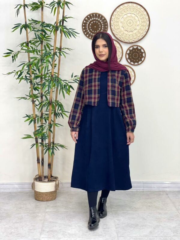ست دو تیکه دیانا پاییزه سورمه ای