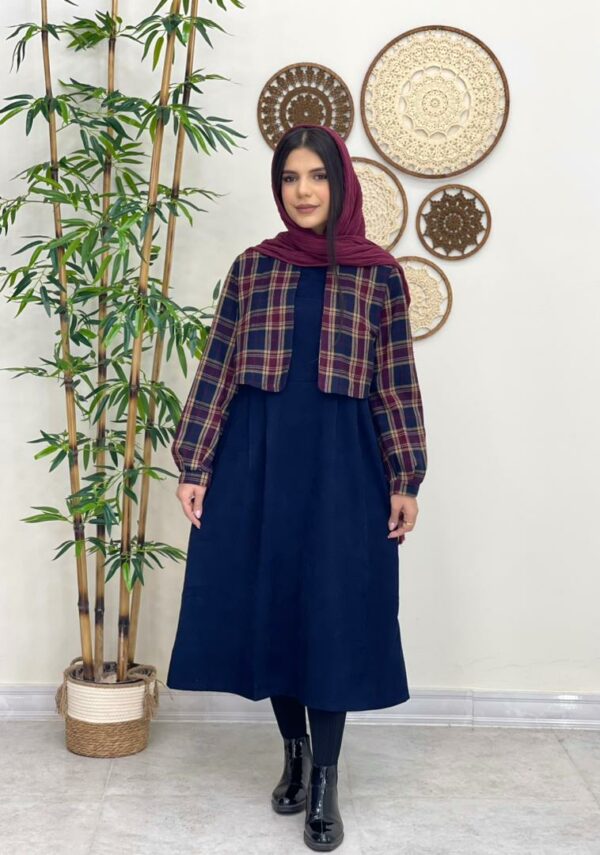 ست دو تیکه دیانا پاییزه سورمه ای