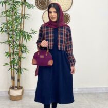 ست دو تیکه دیانا پاییزه سورمه ای