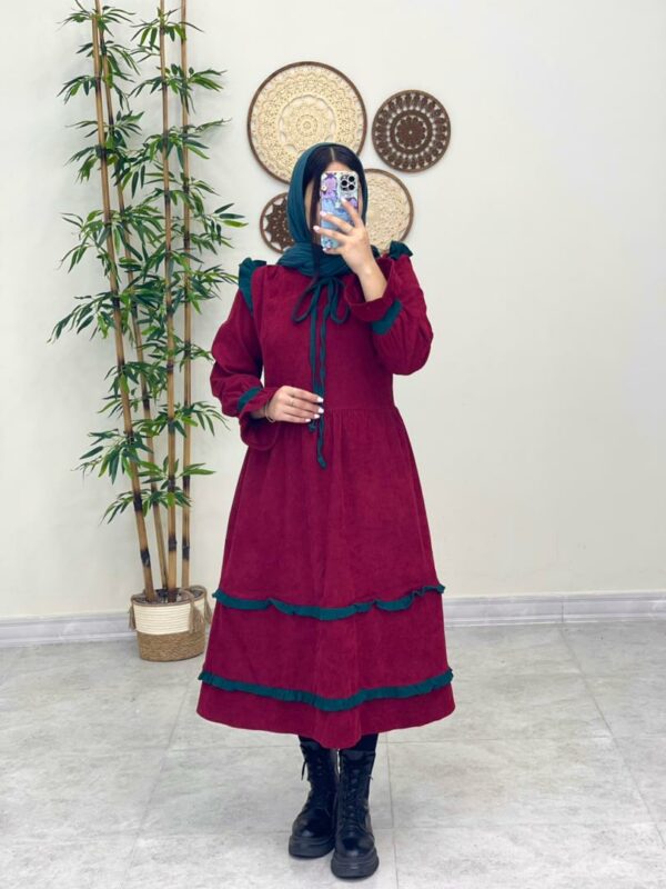 پیراهن کبریتی چیناز قرمز کله غازی پاییزه