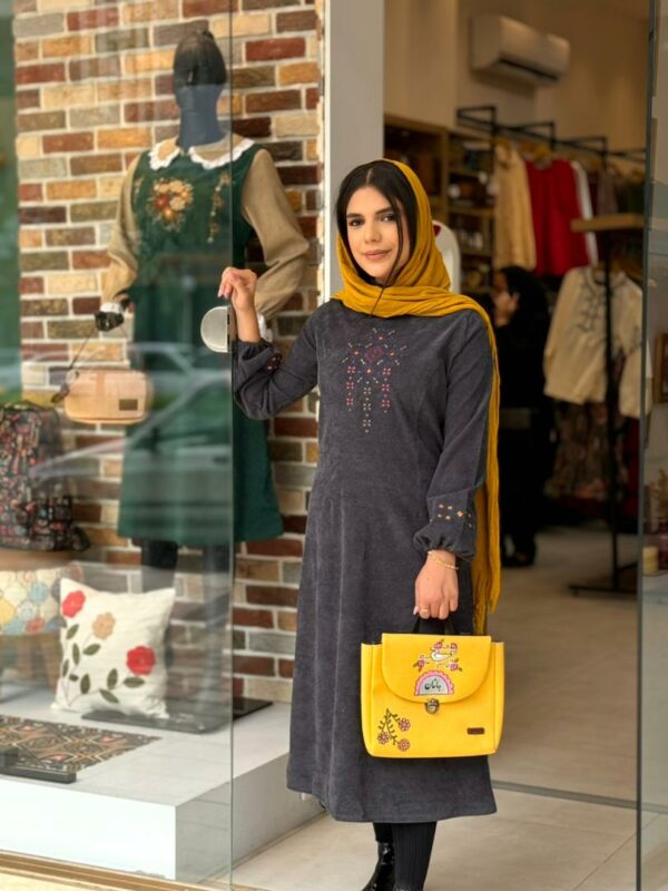 پیراهن جانا کبریتی طوسی