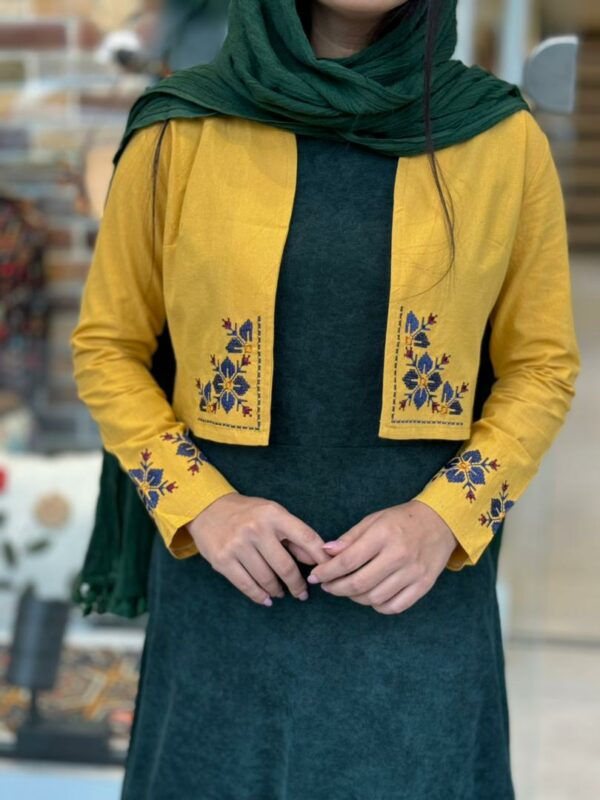 کت و سارافون مهر پاییزه سبز کله غازی خردلی