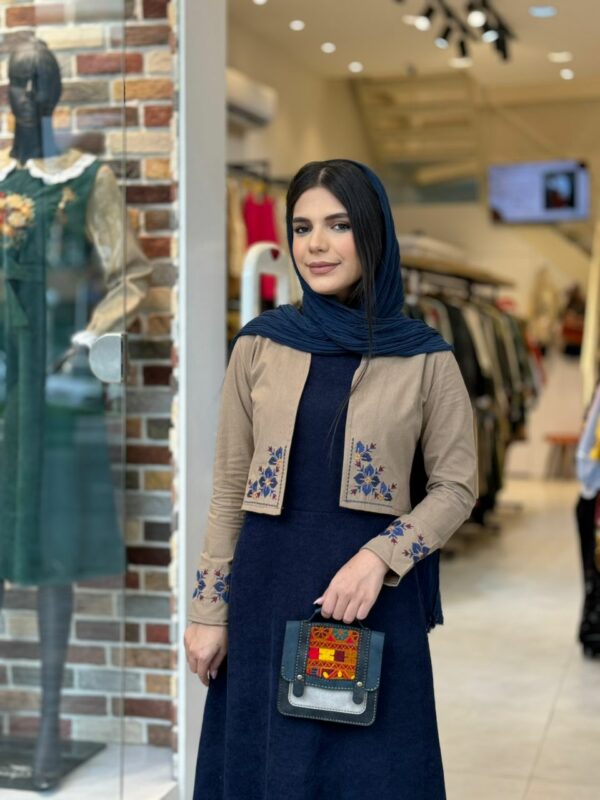 کت و سارافون مهر پاییزه نسکافه ای سورمه ای