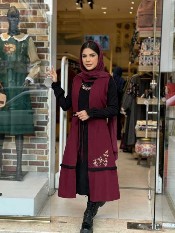ست کاترینا پاییزه مشکی زرشکی