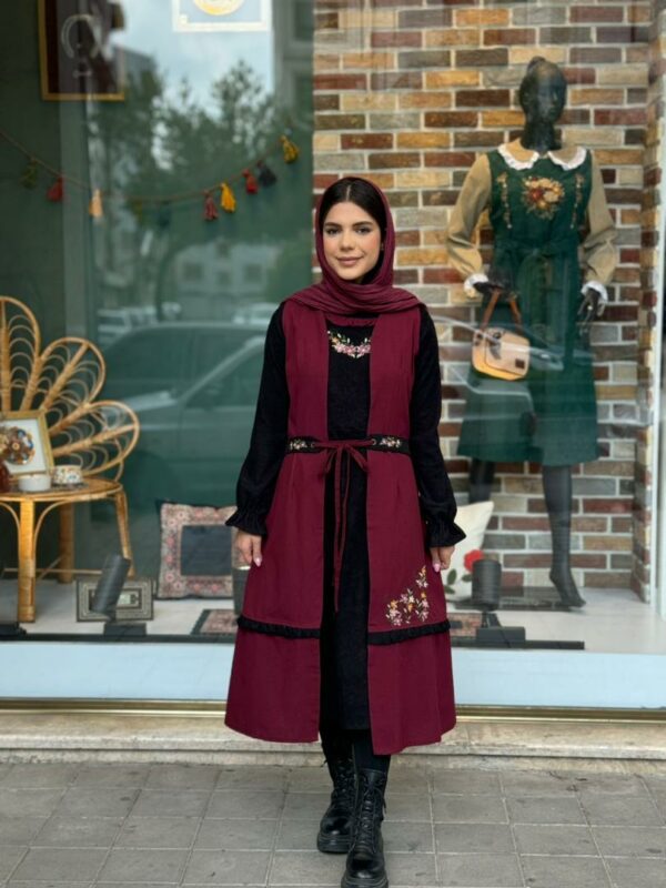 ست کاترینا پاییزه مشکی زرشکی
