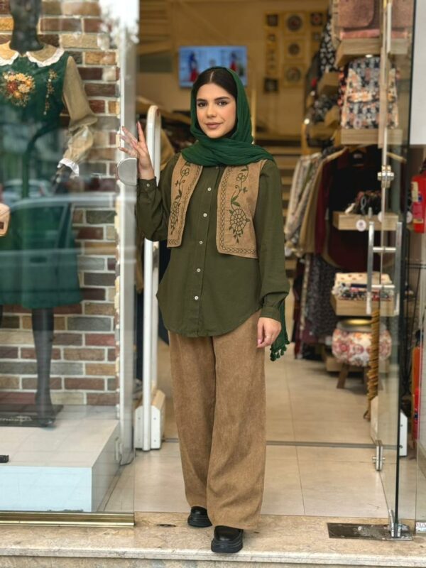 ست سه تیکه سایه پاییزه نسکافه ای یشمی