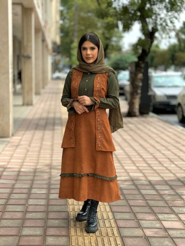 ست گلشید پاییزه شتری یشمی