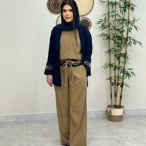 ست الین پاییزه سورمه ای نسکافه ای