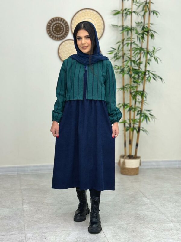 ست دو تیکه گندم سورمه ای کله غازی