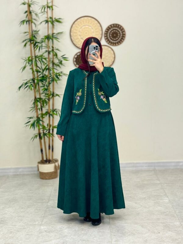 ست دو تیکه پیچک سبز کله غازی