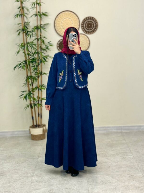 ست دو تیکه پیچک سورمه ای