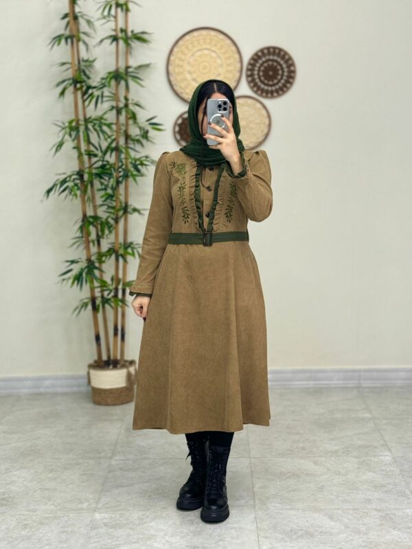 پیراهن پاییزی پرواز  نسکافه ای یشمی