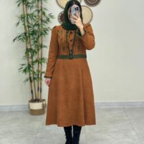 پیراهن پاییزی پرواز آجری یشمی