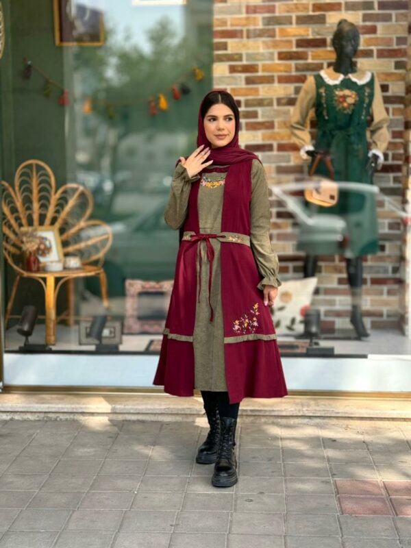 ست کاترینا پاییزه یشمی زرشکی
