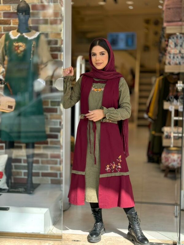 ست کاترینا پاییزه یشمی زرشکی
