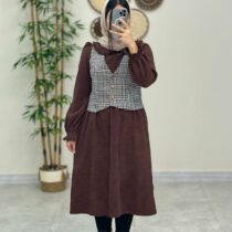 ست دو تیکه ماهنی پاییزه قهوه ای