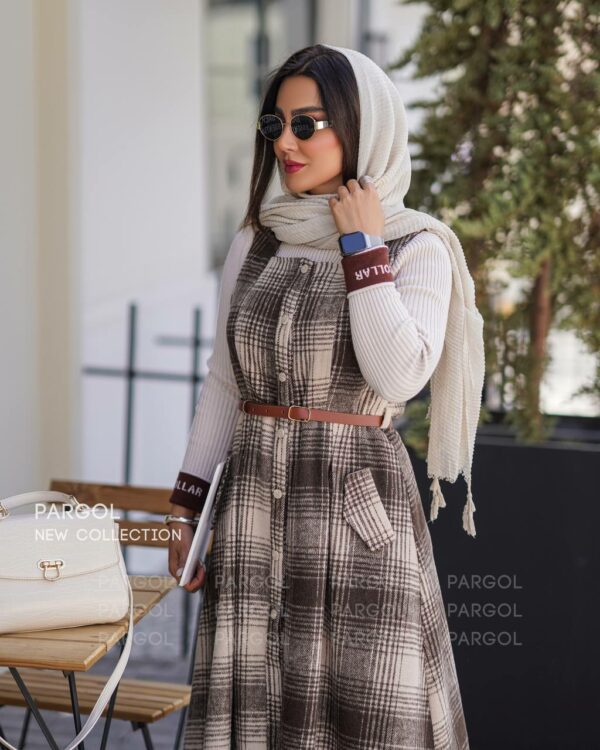 سارافون غزل کرم قهوه ای