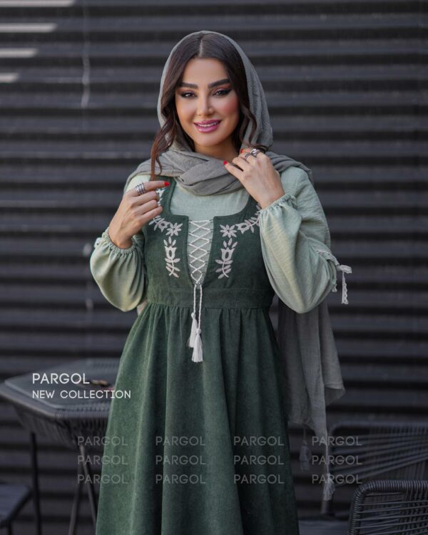 شومیز سارافون مایا کاهویی یشمی