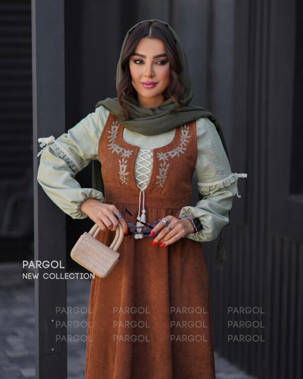 شومیز سارافون مایا کاهویی قهوه ای