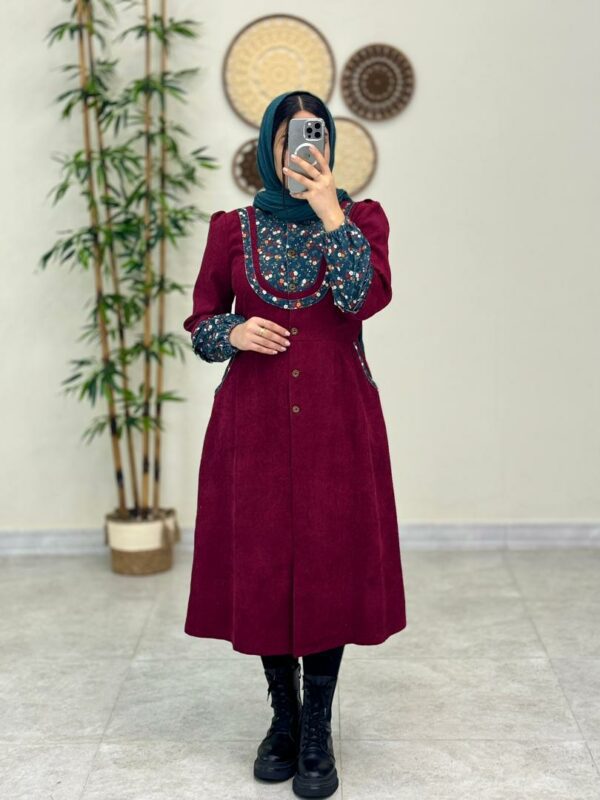 مانتو ملیسا کبریتی زرشکی